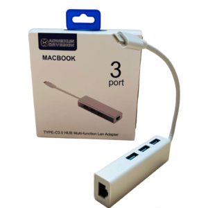 TYPE C HUB MULTIPUERTOS 3.0 + LAN ADAPTER
