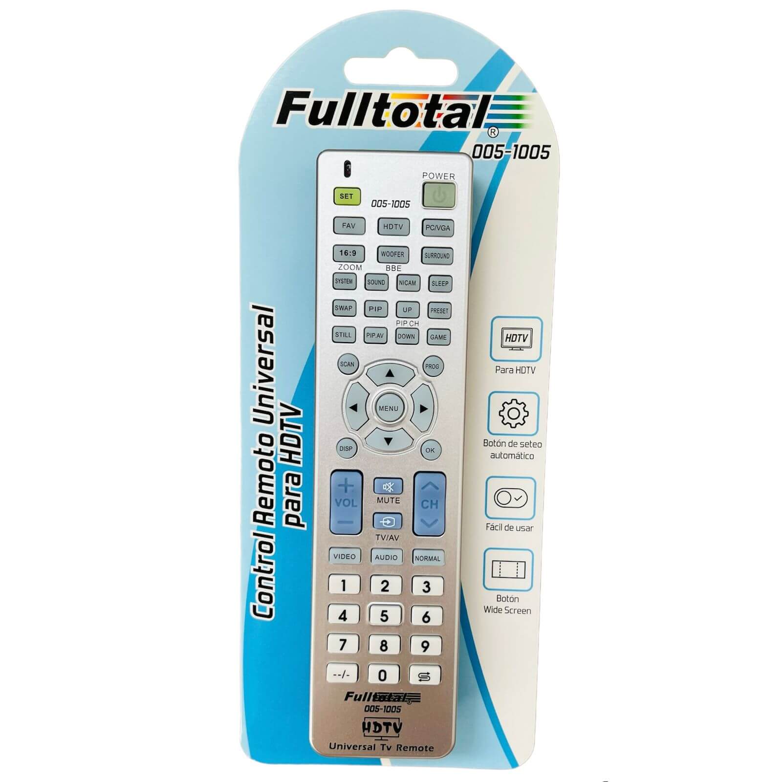 CONTROL REMOTO UNIVERSAL PARA HDTV FULLTOTAL 005-1005