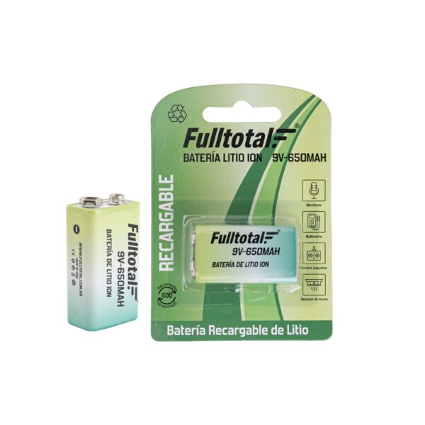 PILA 9V LITIO RECARGABLE 650mah
