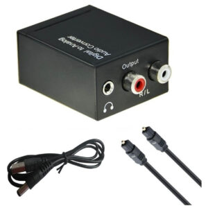 CONVERTIDOR DE AUDIO DIGITAL A ANALOGICO OPTICO A RCA-LED-TV