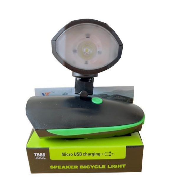 LUZ BICI RECARGABLE CON BOCINA