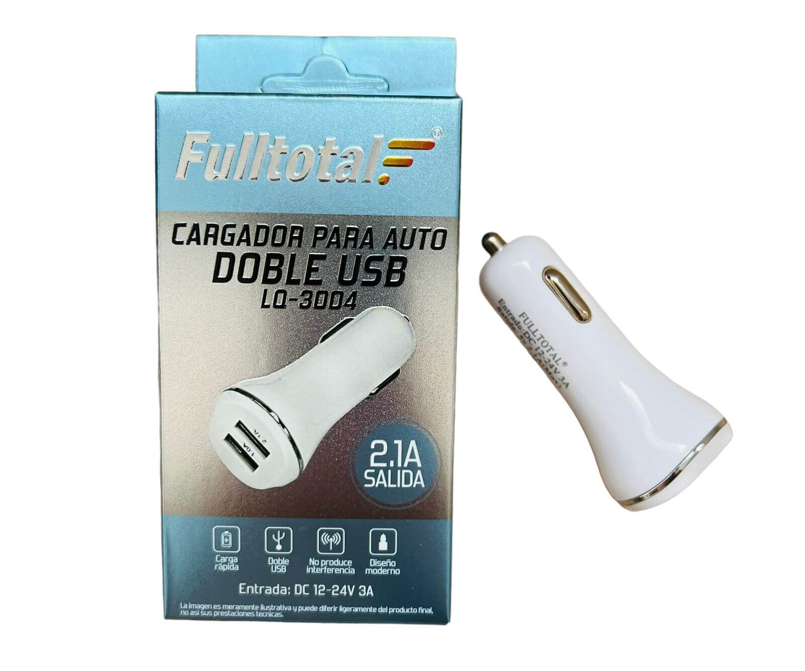 CARGADOR USB-12V DOBLE USB  LQ-3004