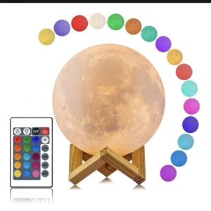 VELADOR LUNA LLENA 3D ECO SUSTENTABLE 15CM LI-4006
