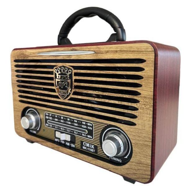 PARLANTE  MK-115 BT DE DISEÑO VINTAGE C/RADIO AM-FM-TFCARD-USB-ENTRADA AURICULAR
