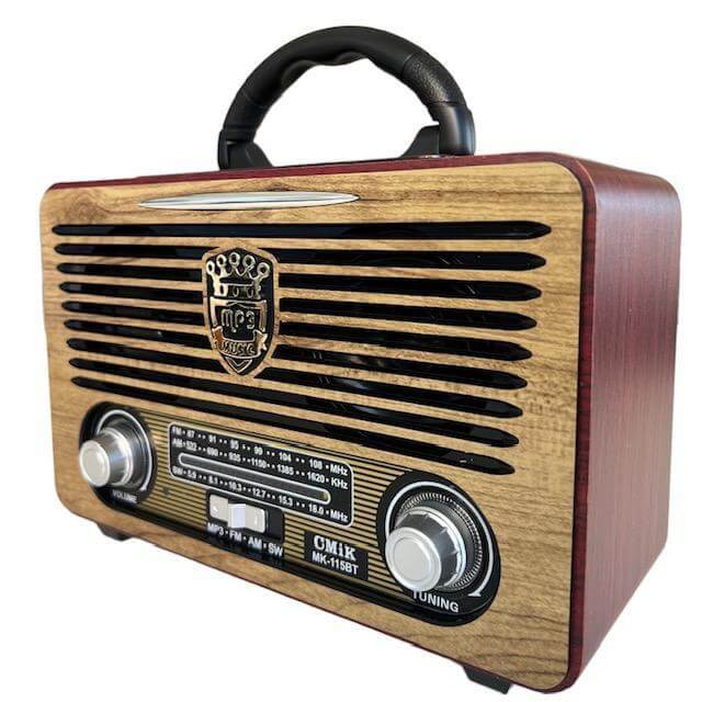 PARLANTE  MK-115 BT DE DISEÑO VINTAGE C/RADIO AM-FM-TFCARD-USB-ENTRADA AURICULAR