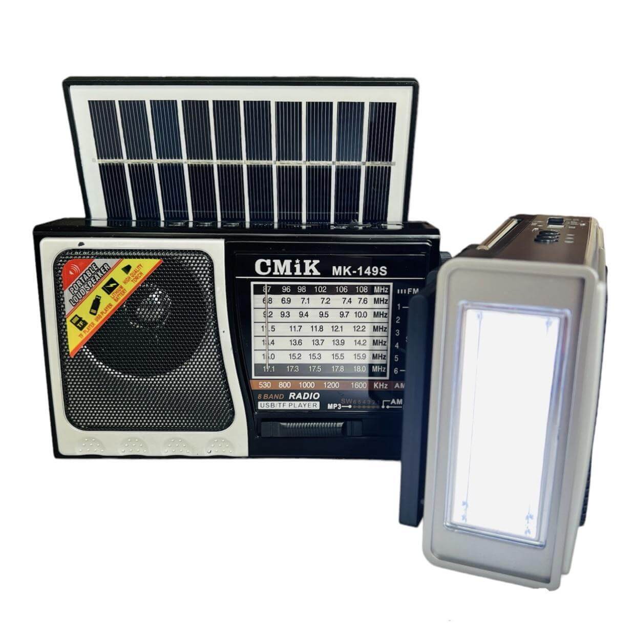 PARLANTE BT MK-149S BT, SOLAR Y LINTERNA DE DISEÑO VINTAGE C/RADIO AM/FM-TFCARD-USB-ENTRADA AURICULAR