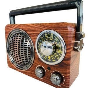 PARLANTE BT MK-612 DE DISEÑO VINTAGE C/RADIO AM/FM -TFCARD-USB-ENTRADA AURICULAR