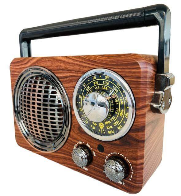 PARLANTE BT MK-612 DE DISEÑO VINTAGE C/RADIO AM/FM -TFCARD-USB-ENTRADA AURICULAR