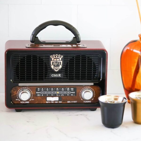 PARLANTE BT MK-111 BT DE DISEÑO RETRO C/RADIO AM/FM-TFCARD-USB-ENTRADA AURICULAR
