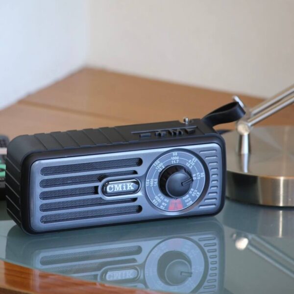 PARLANTE BT Y SOLAR MK-101 DE DISEÑO VINTAGE C/RADIO AM/M -TFCARD-USB-ENTRADA AURICULAR