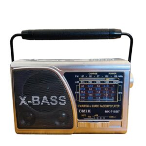 PARLANTE BT MK-718  DE DISEÑO VINTAGE  C/RADIO AM-FM-TFCARD-USB-ENTRADA AURICULAR ¡¡CON LINTERNA!!