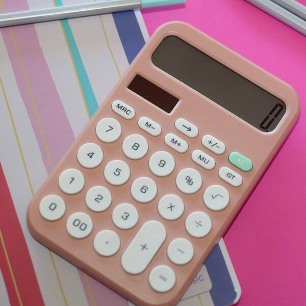 CALCULADORA AL-2999B 4 COLORES 12 DIGITOS 26 TECLAS NUMEROS GRANDES