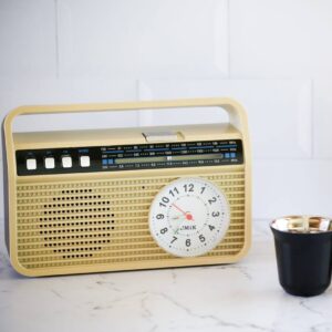 PARLANTE BT MK-190 DE DISEÑO VINTAGE C/RELOJ-RADIO AM/FM-TFCARD-USB-ENTRADA AURICULAR