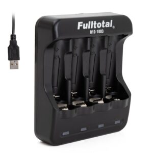 CARGADOR MICROUSB P/ PILAS AA Y AAA NI.MH 4 CANALES