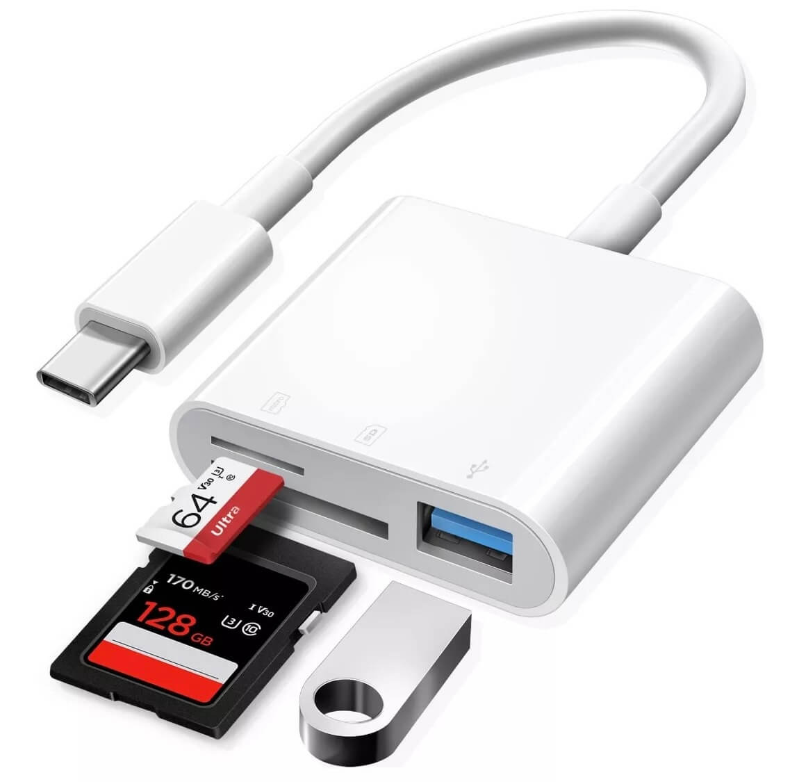 LECTOR DE MEMORIA TIPO C P/MICRO SD/SD + USB HEMBRA