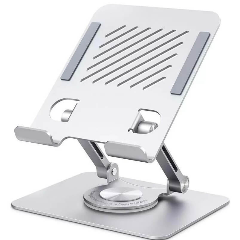 SOPORTE CELU/TABLET ALUMINIO 360° GIRATORIO