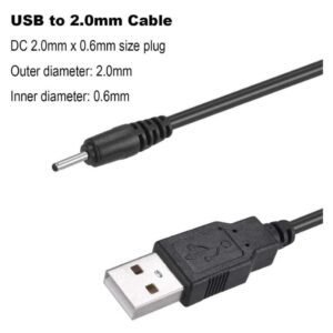CABLE DC-USB MEDIDA 2,0X0,6MM 1,5M M25-001