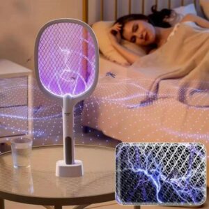 RAQUETA ANTIMOSQUITO CON LUZ Y RECARGABLE