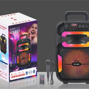 PARLANTE BT 8'' C/MIC KARAOKE GY-801