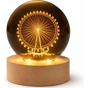 LAMPARA LED CRYSTALL BALL VUELTA AL MUNDO M24-728