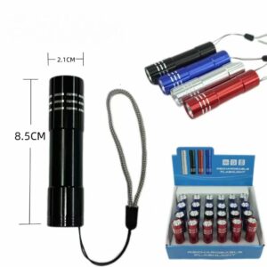 LINTERNA RECARGABLE 9 LED CON SALIDA TIPO C DE COLORES