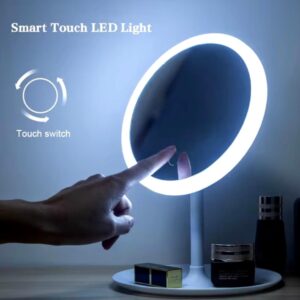 ESPEJO LED CON LUZ REDONDO 6.5'' RECARGABLE USB