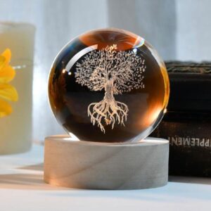 LAMPARA LED CRYSTALL BALL ARBOL DE LA VIDA M2510-025