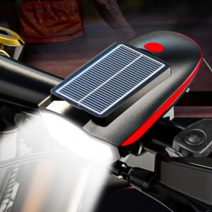 LUZ BICI RECARGABLE USB Y TAMBIEN SOLAR CON BOCINA MOD. S7599