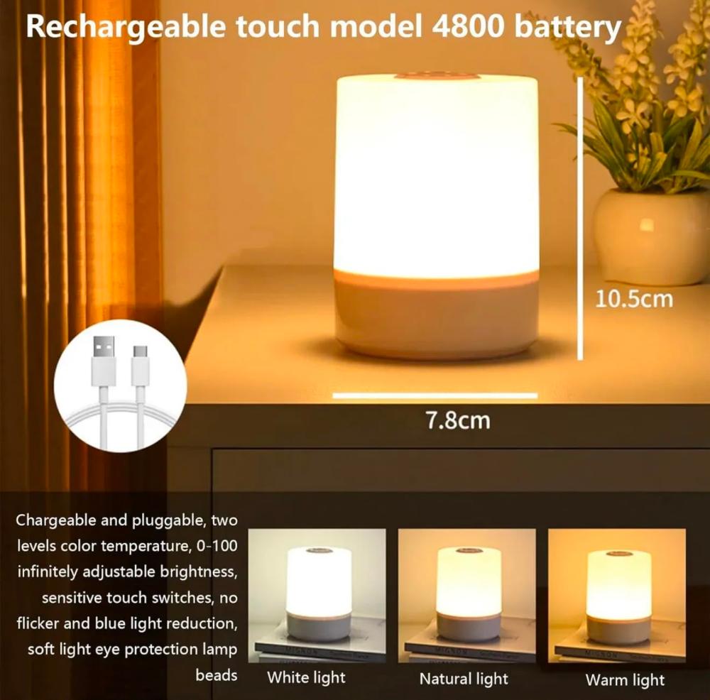 LAMPARA NIGHT LAMP CON 3 MODOS DE LUZ YD-008