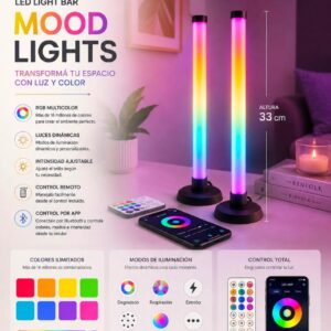 PAR DE BARRAS USB BLUETOOH CON CONTROL REMOTO Y APP