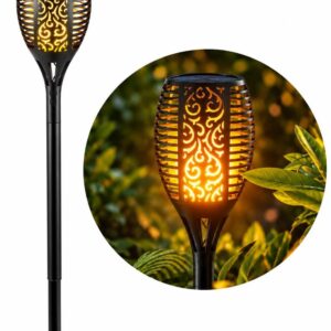 ESTACA ANTORCHA SOLAR EFECTO FUEGO 22*10CM 3W XF-6018