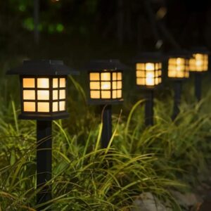 ESTACA SOLAR SET X 6 LUZ CALIDA