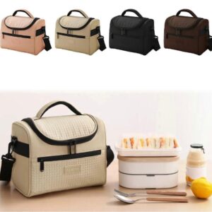 LUNCHERA TERMICA CON MANIJA Y BOLSILLOS 25X20,5X16,5CM RH2434