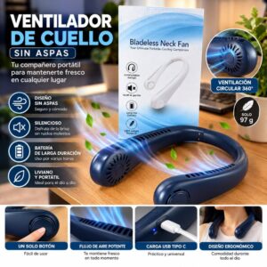 VENTILADOR RECARGABLE CUELLO PORTATIL