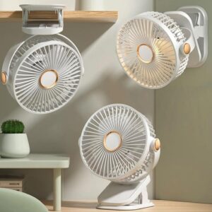 VENTILADOR RECARGABLE CON CLIP 3 VELOCIDADES 800MAH